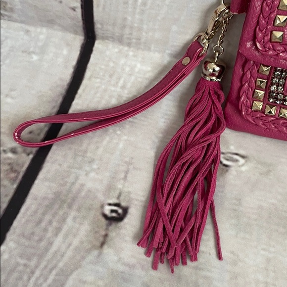 Bebe studded tassel wristlet - Picture 3 of 16